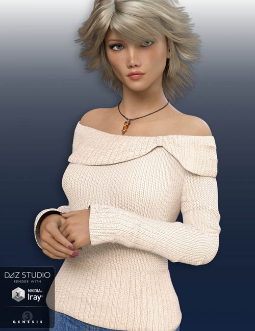 Off Shoulder Sweater (converted from G3F) for Genesis 8 Female(s)
