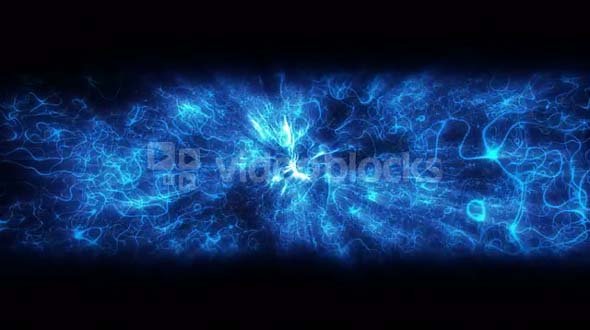 Spinning glow blue