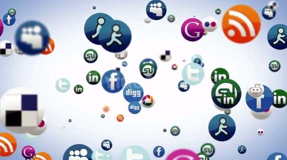 Social Media Floating Bubbles