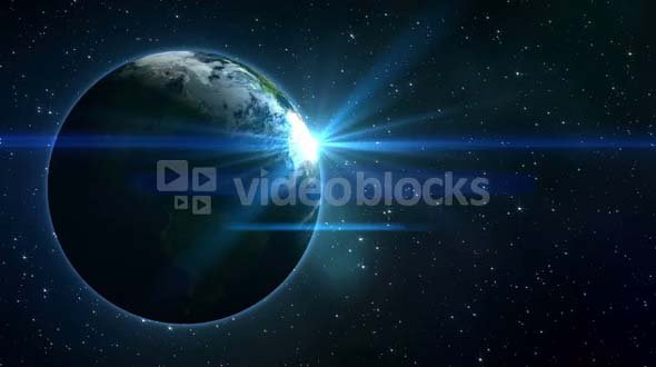 Twinkling Stars and Planet Earth in Space