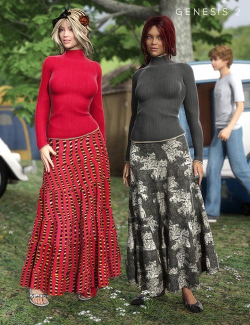 Hippie Chick Outfit Textures