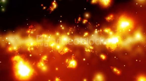 Fiery Particles Drifting Past
