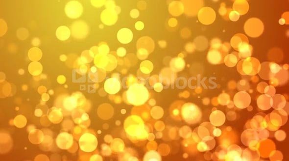 Glowing Golden Particles