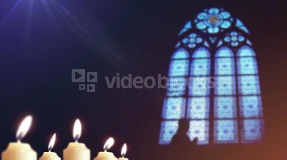 Candles And Stained Glass