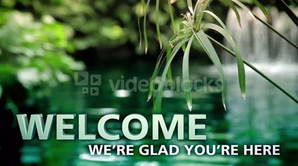 Welcome Text With Flower