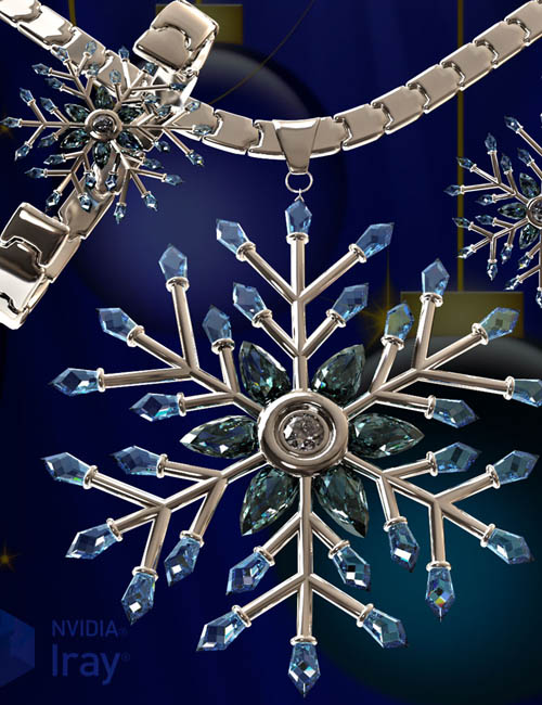 Snowflake Jewelry for Genesis 3 Female