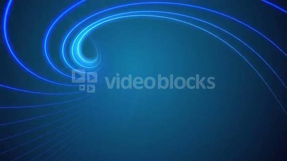 Lines of Blue Lights Move in Waves