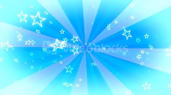 Light Blue Retro Stars