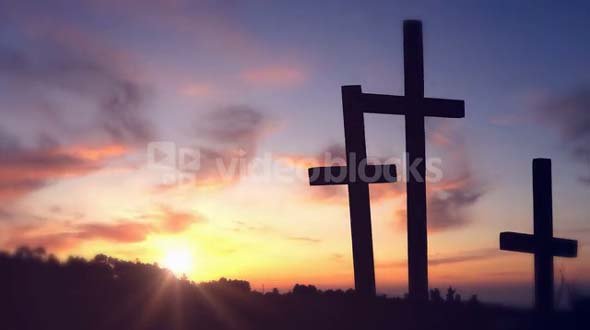 Angled Sunset Crosses