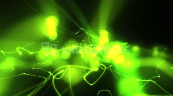 Abstract Bright Green Form Visualization 8