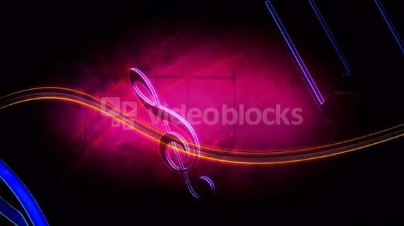 Large Multi Colored Music Notes