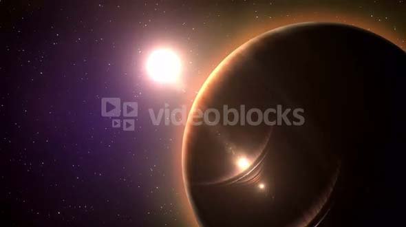 Sun and Planet in Space