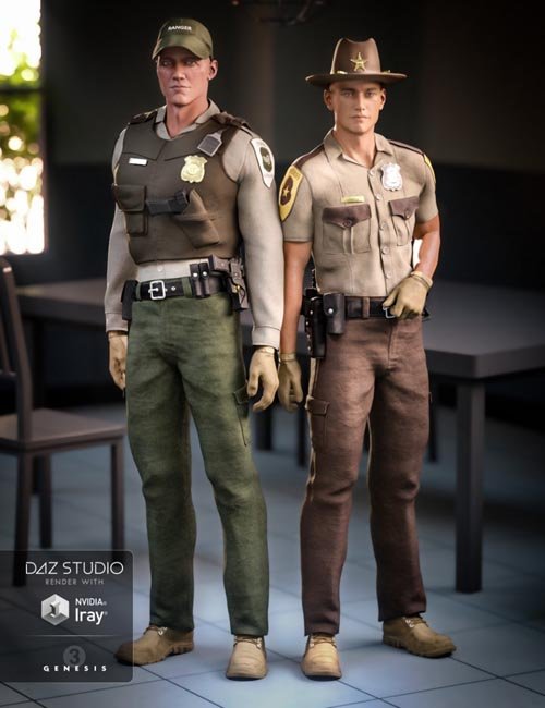 Law Enforcement Outfits Textures for Genesis 2 and 3 Male(s)
