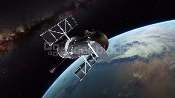 Orbiting Hubble Satellite