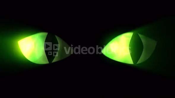 Spooky Cat Eyes in Darkness