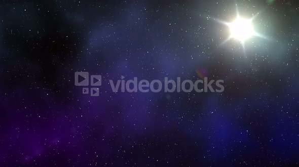 Sunny and Starry Sky in Space