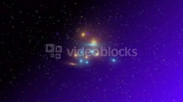 Violet Space Particles Bursting