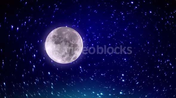 Twinkling Stars and Moon