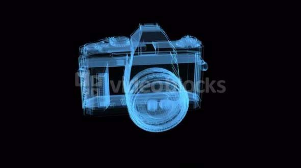 spinning blue light camera digital transparent