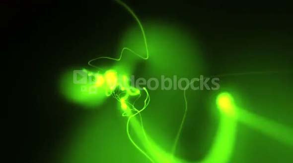 Abstract Bright Green Form Visualization 3