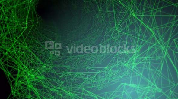 Green Shapes Tunnel Motion Background