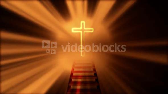 Light of the cross over the throne