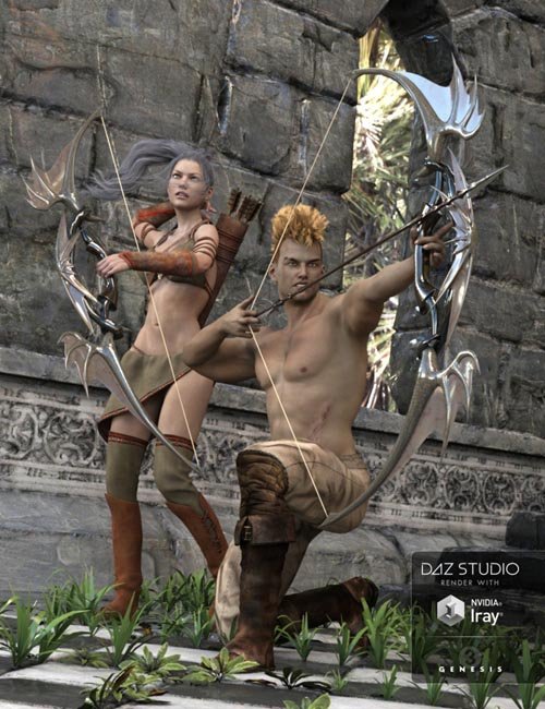 Archery 2 Poses for Genesis 3 Male & Female