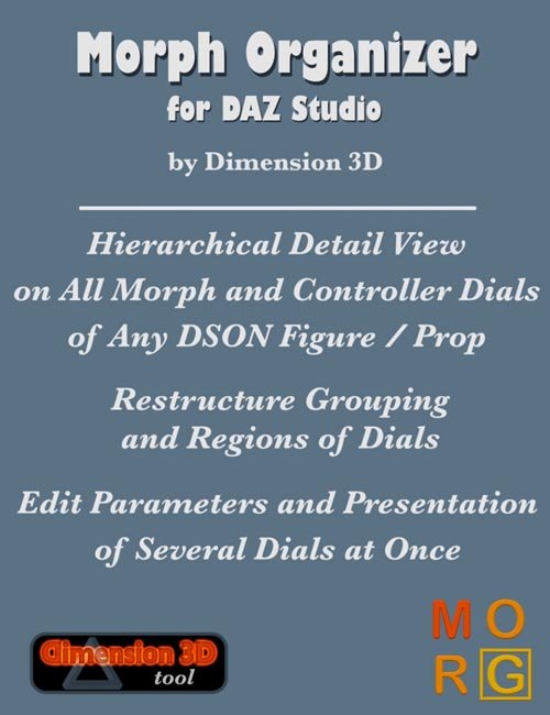 Morph Organizer for DAZ Studio