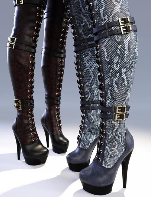 Natalie High Boots for Genesis 3 Female(s)