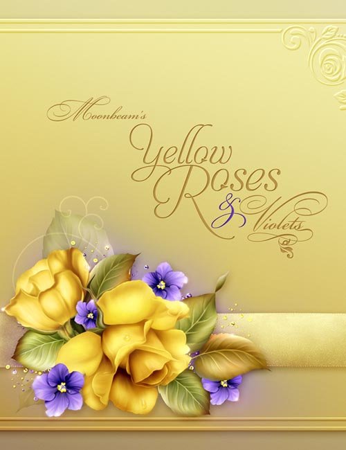 Moonbeam's Yellow Roses & Violets