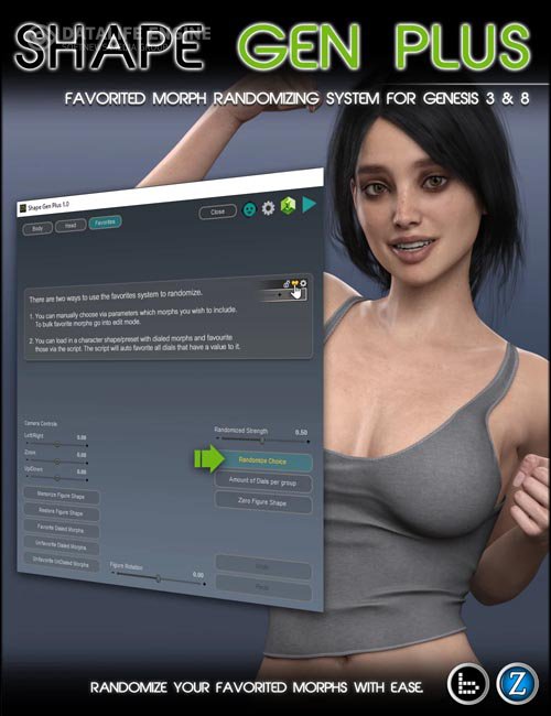 Shape Gen Plus for Genesis 3 and 8