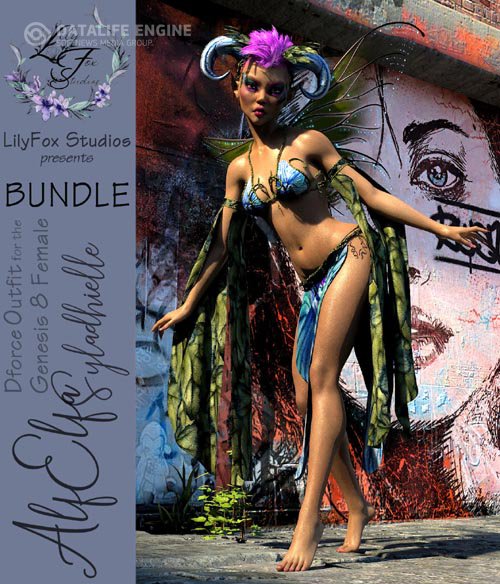 LFS Dforce AlfElfa Outfit & Syladhielle BUNDLE for Genesis 8 Female