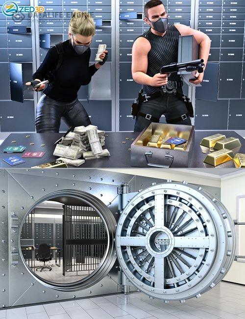 Z Bank Vault Robbery and Poses