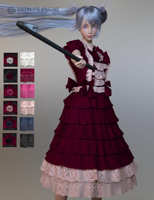 dForce Princess Dress for Genesis 8 Female(s)