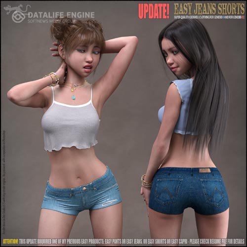 Easy Jeans Shorts for Genesis 8 and 8.1