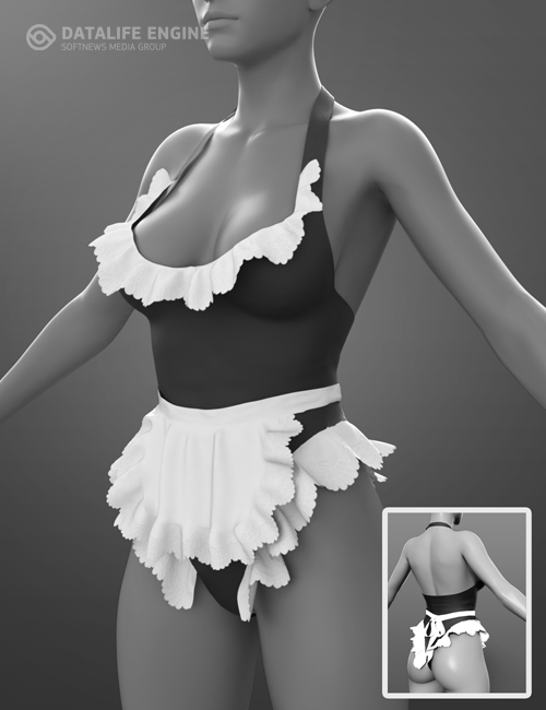 dForce Frilly Outfit for G8F - Daz Freebie