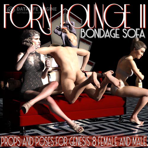 Forn Lounge II Series Bondage Sofa For Daz Studio Genesis 8