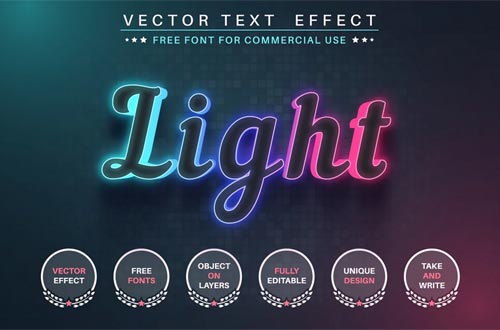 Color glow - editable text effect - 6145212