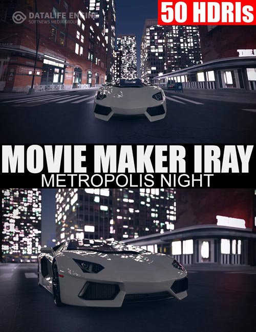 50 HDRIs - Movie Maker Iray - Metropolis Night